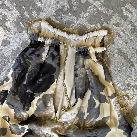 NWT ELIZA J Floral Print Halter Chiffon Maxi Dress Gold Chain Collar NO SASH 24W - Picture 9 of 11